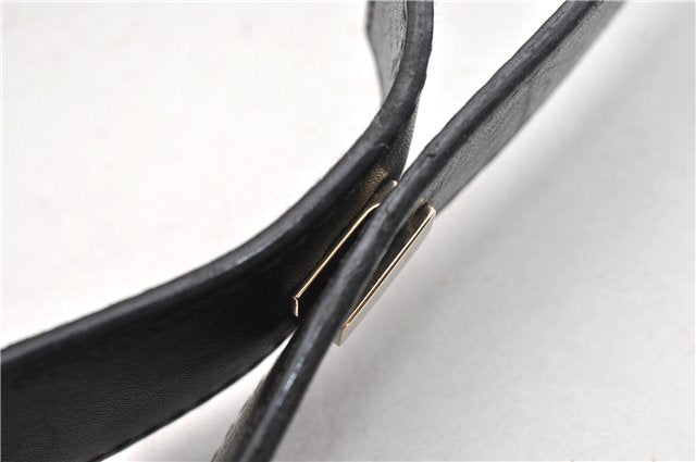 Authentic GUCCI Vintage Shoulder Hand Bag GG Canvas Leather 0014205 Black 2086G