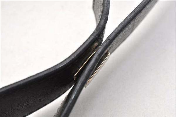 Authentic GUCCI Vintage Shoulder Hand Bag GG Canvas Leather 0014205 Black 2086G