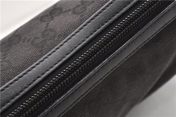 Authentic GUCCI Vintage Shoulder Hand Bag GG Canvas Leather 0014205 Black 2086G
