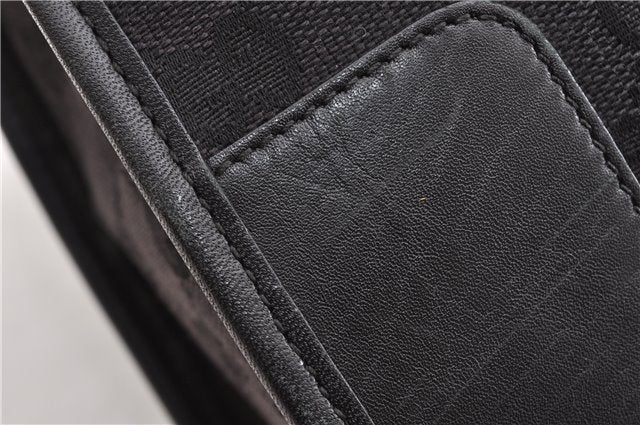 Authentic GUCCI Vintage Shoulder Hand Bag GG Canvas Leather 0014205 Black 2086G