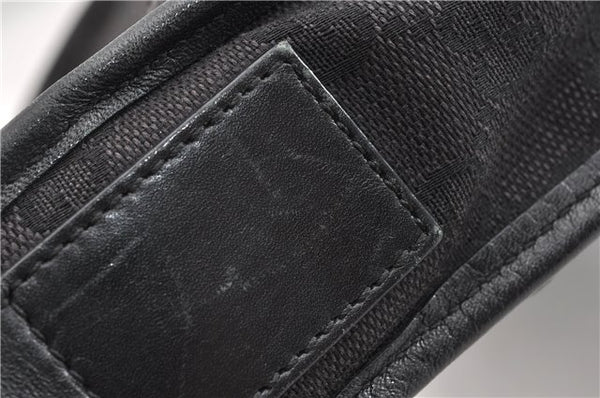 Authentic GUCCI Vintage Shoulder Hand Bag GG Canvas Leather 0014205 Black 2086G