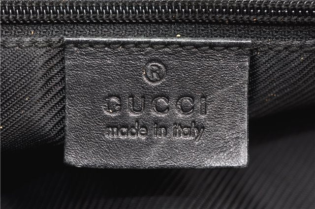 Authentic GUCCI Vintage Shoulder Hand Bag GG Canvas Leather 0014205 Black 2086G