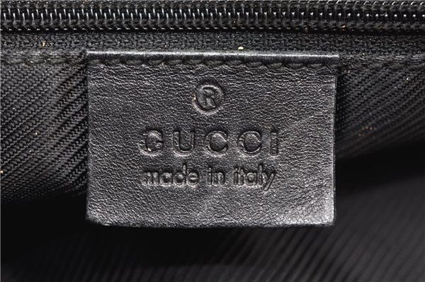 Authentic GUCCI Vintage Shoulder Hand Bag GG Canvas Leather 0014205 Black 2086G