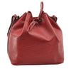 Authentic Louis Vuitton Epi Petit Noe Shoulder Drawstring Bag M44107 Red 2086I