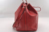 Authentic Louis Vuitton Epi Petit Noe Shoulder Drawstring Bag M44107 Red 2086I