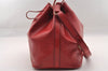 Authentic Louis Vuitton Epi Petit Noe Shoulder Drawstring Bag M44107 Red 2086I
