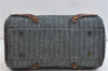 Authentic BURBERRY BLUE LABEL Hand Shoulder Bag Purse Canvas Leather Blue 2087D