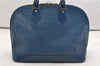 Authentic Louis Vuitton Epi Alma PM Hand Bag Blue M52145 LV 2087G