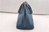 Authentic Louis Vuitton Epi Alma PM Hand Bag Blue M52145 LV 2087G