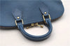 Authentic Louis Vuitton Epi Alma PM Hand Bag Blue M52145 LV 2087G