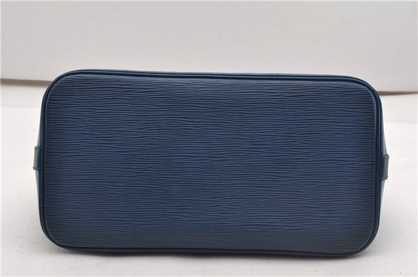 Authentic Louis Vuitton Epi Alma PM Hand Bag Blue M52145 LV 2087G