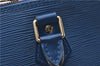 Authentic Louis Vuitton Epi Alma PM Hand Bag Blue M52145 LV 2087G