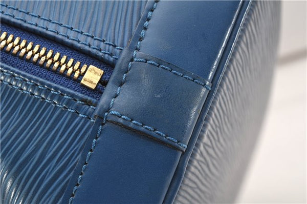 Authentic Louis Vuitton Epi Alma PM Hand Bag Blue M52145 LV 2087G