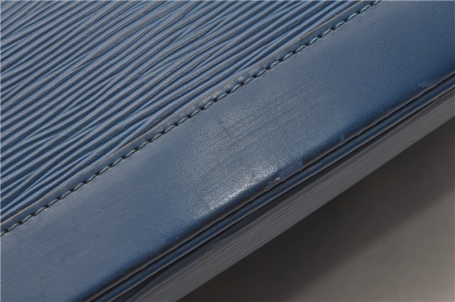 Authentic Louis Vuitton Epi Alma PM Hand Bag Blue M52145 LV 2087G