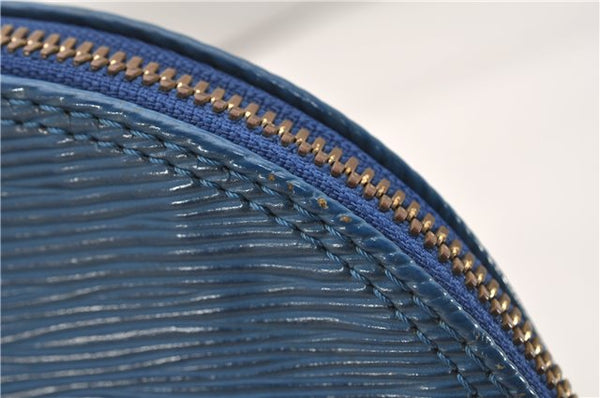 Authentic Louis Vuitton Epi Alma PM Hand Bag Blue M52145 LV 2087G