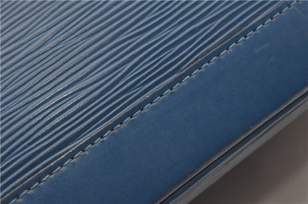 Authentic Louis Vuitton Epi Alma PM Hand Bag Blue M52145 LV 2087G