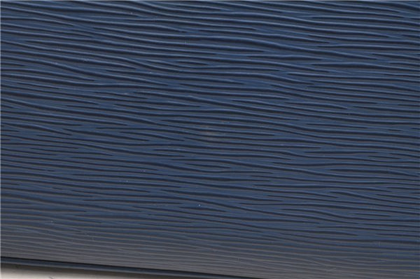 Authentic Louis Vuitton Epi Alma PM Hand Bag Blue M52145 LV 2087G