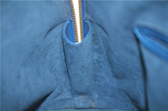 Authentic Louis Vuitton Epi Alma PM Hand Bag Blue M52145 LV 2087G