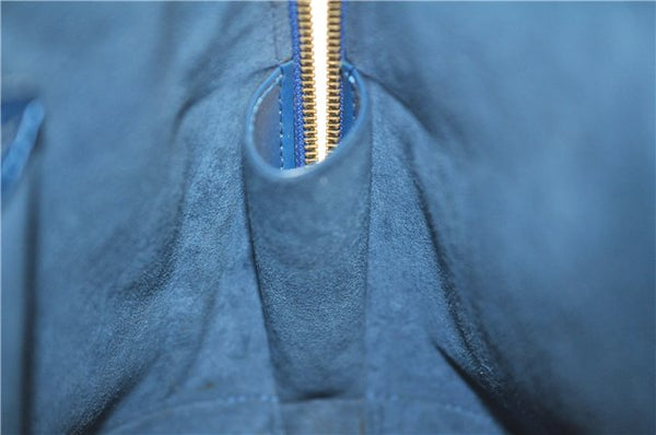 Authentic Louis Vuitton Epi Alma PM Hand Bag Blue M52145 LV 2087G