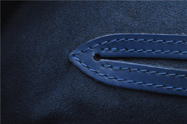 Authentic Louis Vuitton Epi Alma PM Hand Bag Blue M52145 LV 2087G