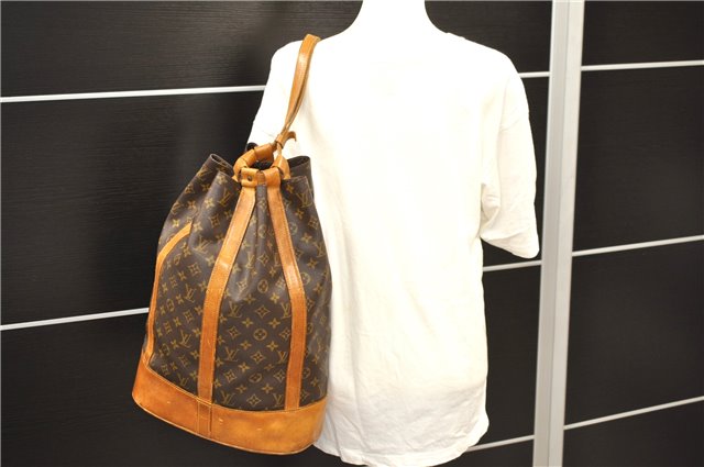 Authentic Louis Vuitton Monogram Randonnee GM Shoulder Bag M42244 LV 2089D