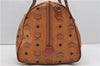 Authentic MCM Visetos Leather Vintage Shoulder Hand Bag Brown 2090D