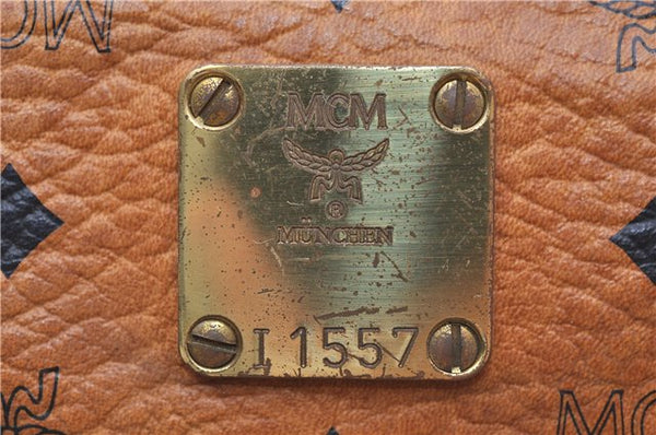 Authentic MCM Visetos Leather Vintage Shoulder Hand Bag Brown 2090D