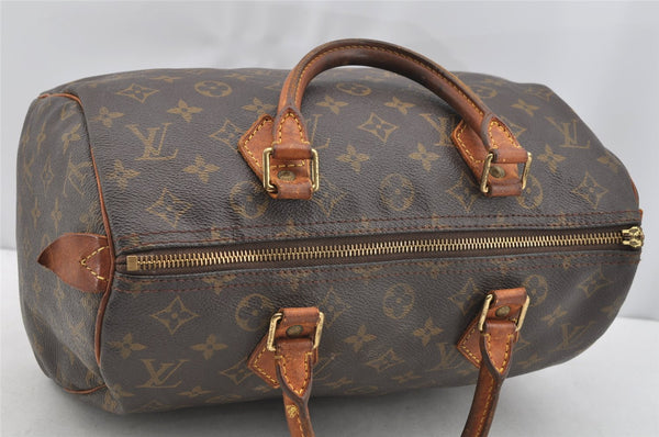 Authentic Louis Vuitton Monogram Speedy 30 Hand Boston Bag M41526 LV Junk 2090I