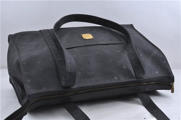 Authentic MCM Leather Vintage Shoulder Tote Bag PVC Black 2091D