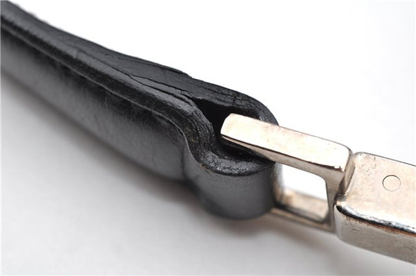 Authentic GUCCI Vintage Shoulder Hand Bag Nylon Leather Black  2092G