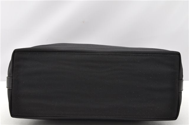 Authentic GUCCI Vintage Shoulder Hand Bag Nylon Leather Black  2092G