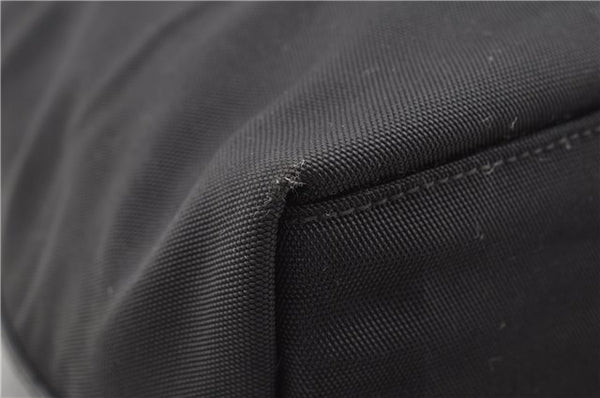 Authentic GUCCI Vintage Shoulder Hand Bag Nylon Leather Black  2092G