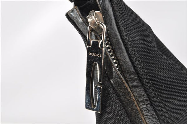 Authentic GUCCI Vintage Shoulder Hand Bag Nylon Leather Black  2092G