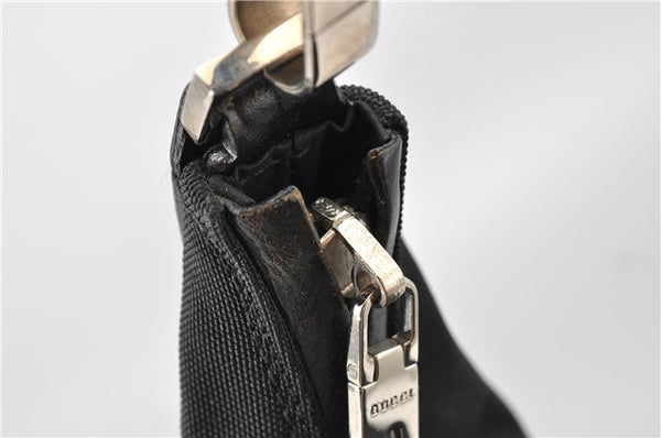 Authentic GUCCI Vintage Shoulder Hand Bag Nylon Leather Black  2092G