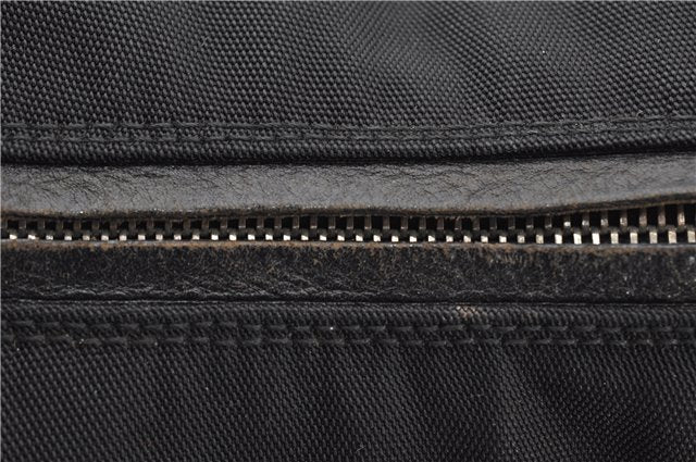 Authentic GUCCI Vintage Shoulder Hand Bag Nylon Leather Black  2092G