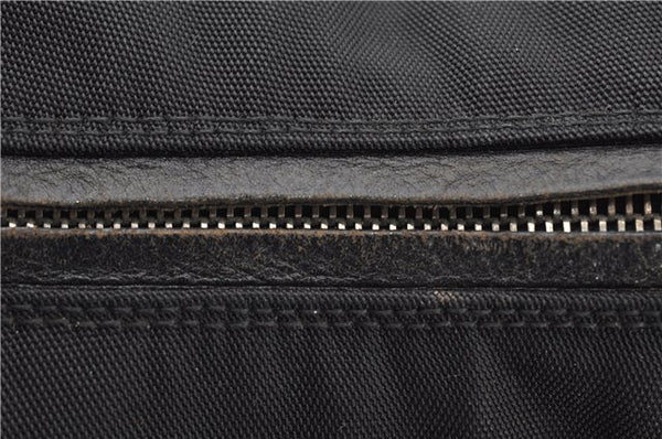 Authentic GUCCI Vintage Shoulder Hand Bag Nylon Leather Black  2092G
