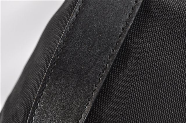Authentic GUCCI Vintage Shoulder Hand Bag Nylon Leather Black  2092G