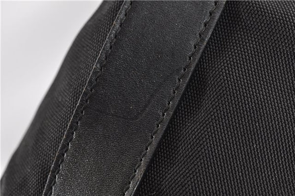 Authentic GUCCI Vintage Shoulder Hand Bag Nylon Leather Black  2092G