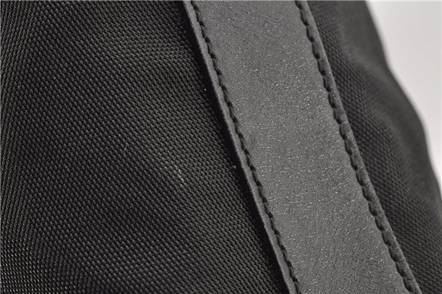 Authentic GUCCI Vintage Shoulder Hand Bag Nylon Leather Black  2092G