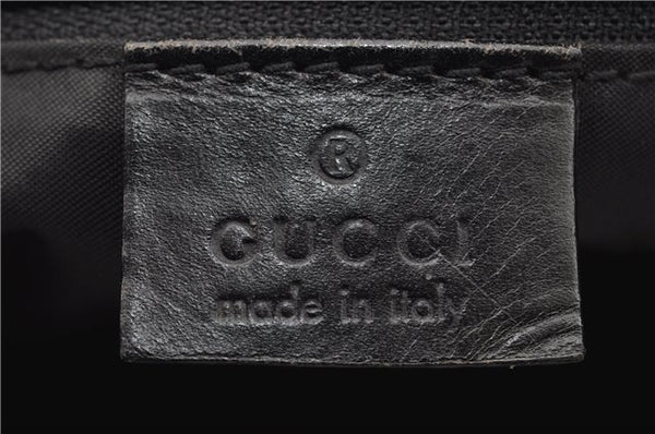 Authentic GUCCI Vintage Shoulder Hand Bag Nylon Leather Black  2092G