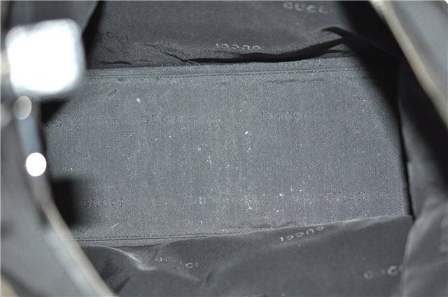 Authentic GUCCI Vintage Shoulder Hand Bag Nylon Leather Black  2092G