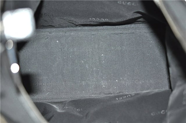 Authentic GUCCI Vintage Shoulder Hand Bag Nylon Leather Black  2092G