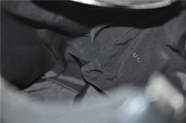 Authentic GUCCI Vintage Shoulder Hand Bag Nylon Leather Black  2092G