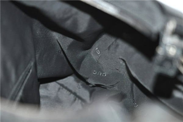 Authentic GUCCI Vintage Shoulder Hand Bag Nylon Leather Black  2092G