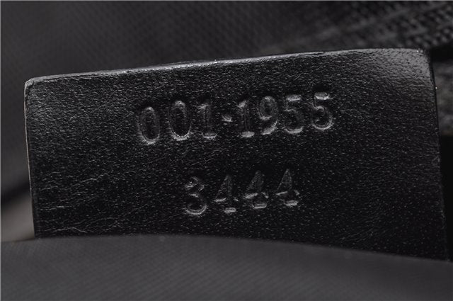 Authentic GUCCI Vintage Shoulder Hand Bag Nylon Leather Black  2092G