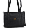 Authentic MCM PVC Vintage Shoulder Tote Bag Black 2093D