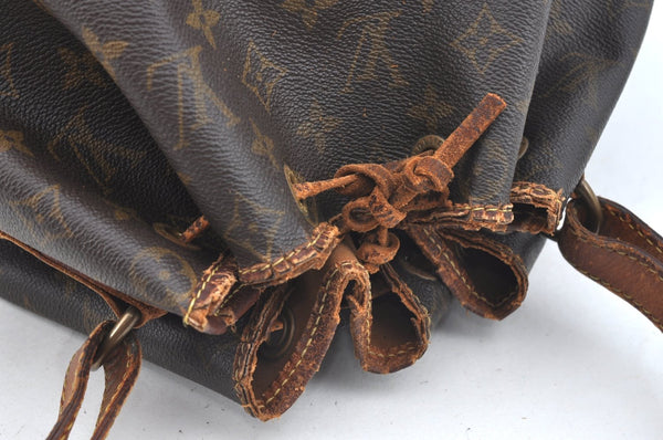 Authentic Louis Vuitton Monogram Noe Shoulder Drawstring Bag M42224 LV 2094F