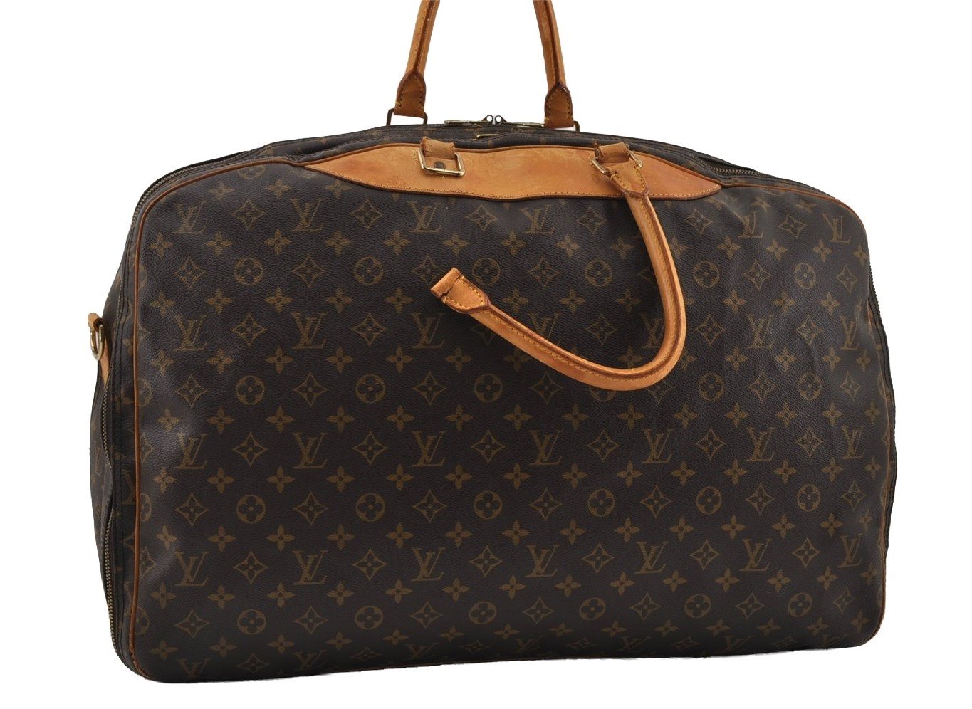 Auth Louis Vuitton Monogram Alize 2 Poches 2 Way Travel Bag M41392 Junk 2094I