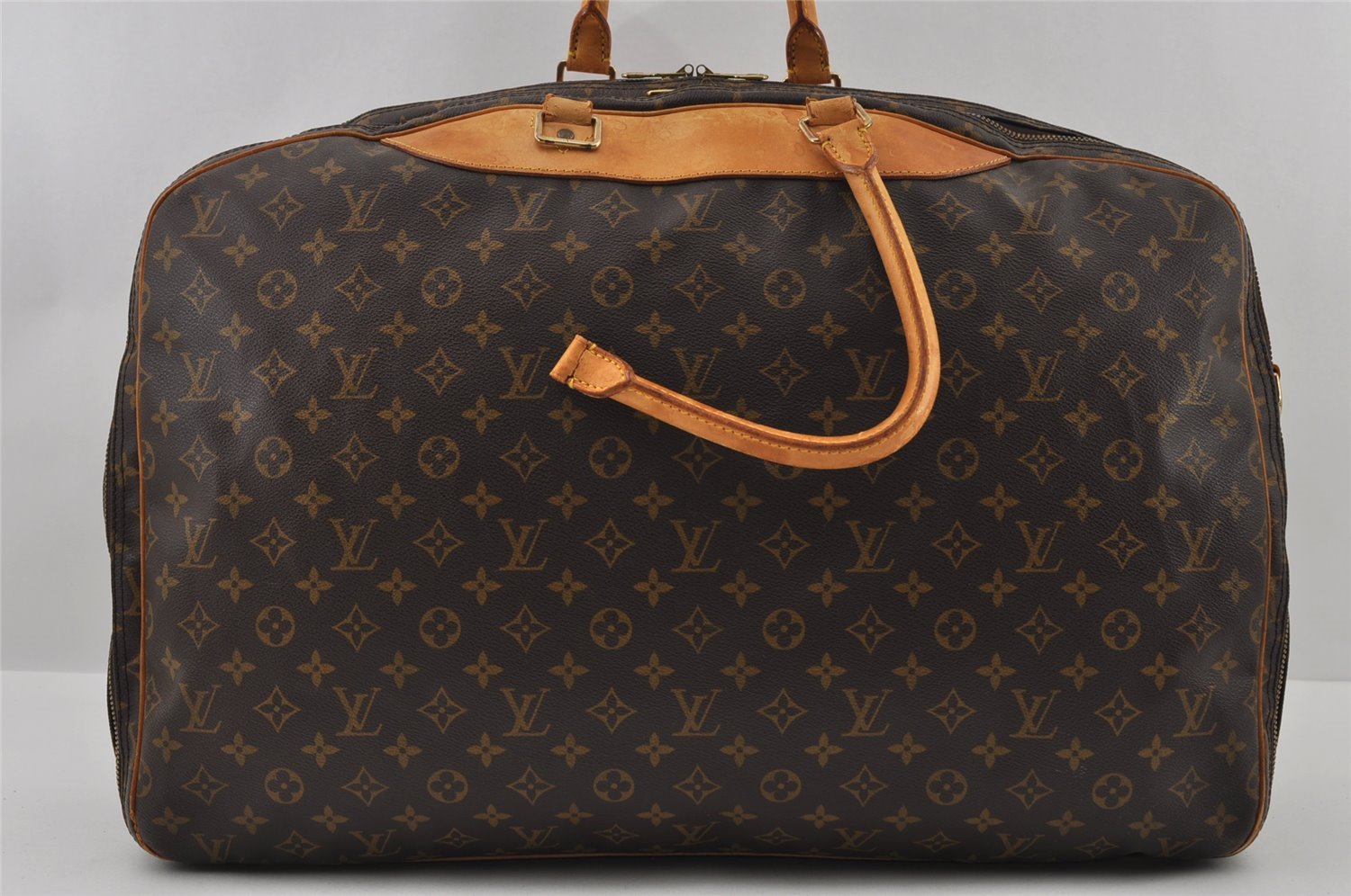 Auth Louis Vuitton Monogram Alize 2 Poches 2 Way Travel Bag M41392 Junk 2094I