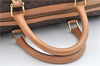 Authentic CELINE Macadam Blason Travel Boston Bag PVC Leather Brown 2096G